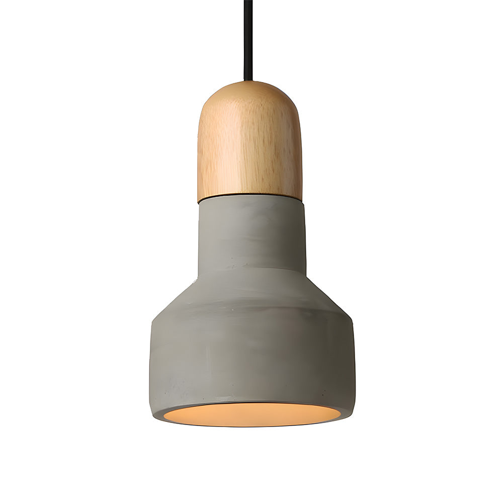 Cembo | Rustieke Hanglamp van Cement en Hout