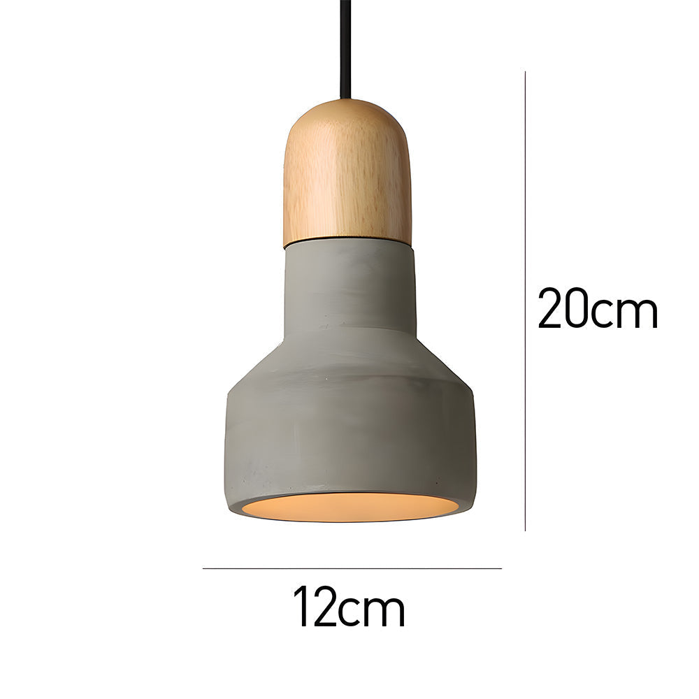 Cembo | Rustieke Hanglamp van Cement en Hout