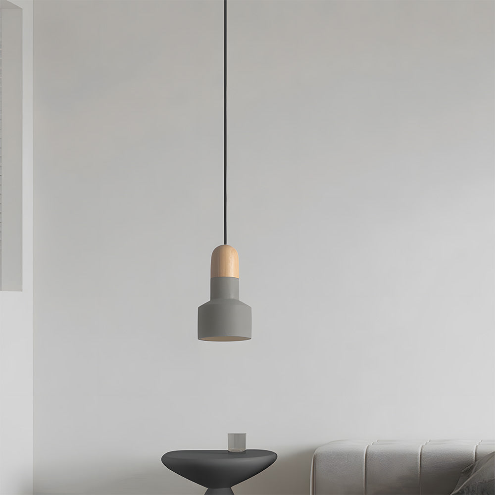 Cembo | Rustieke Hanglamp van Cement en Hout