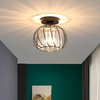LuceDorata | Plafondlamp met Glas & Metaal – Zwart of Goud – Modern Design