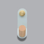 PastelHook | Scandinavische Wandhaak met Hout en Messing