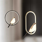 Uccello Oro | Design Hanglamp – Gouden Vogelaccent – Acryl & Metaal