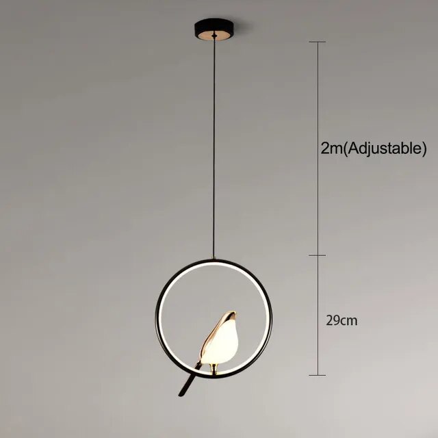 Uccello Oro | Design Hanglamp – Gouden Vogelaccent – Acryl & Metaal