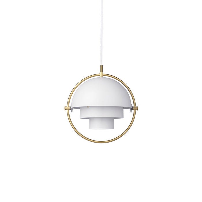 Sfera d'Oro | Deense Design Hanglamp – Messing & Zwart – Verstelbare Kappen – E27