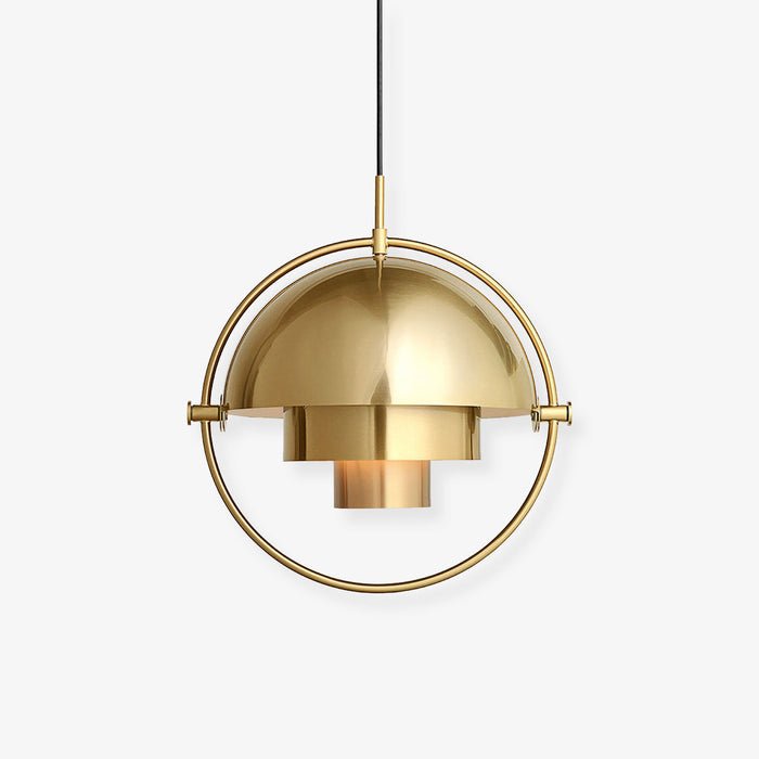 Sfera d'Oro | Deense Design Hanglamp – Messing & Zwart – Verstelbare Kappen – E27