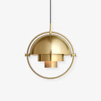 Sfera d'Oro | Deense Design Hanglamp – Messing & Zwart – Verstelbare Kappen – E27