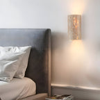 Travertin Wandlamp – Geribbelde Textuur – Warme LED | Lithos