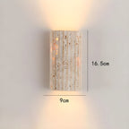 Travertin Wandlamp – Geribbelde Textuur – Warme LED | Lithos