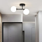 Plafondlamp met 2 Lichtpunten & Glazen Bollen | Ona
