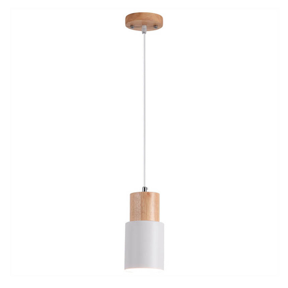 Otis | Cilinder Hanglamp – Metaal & Hout – Modern Design