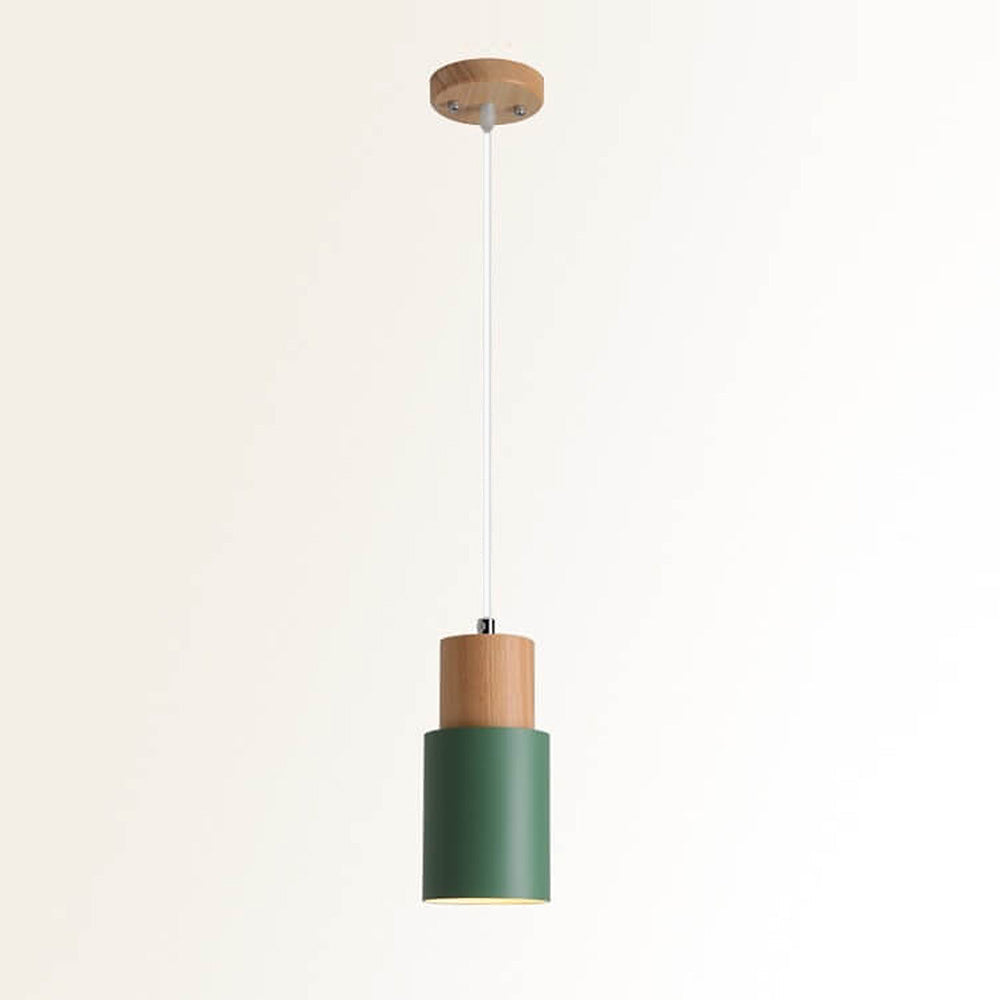 Otis | Cilinder Hanglamp – Metaal & Hout – Modern Design