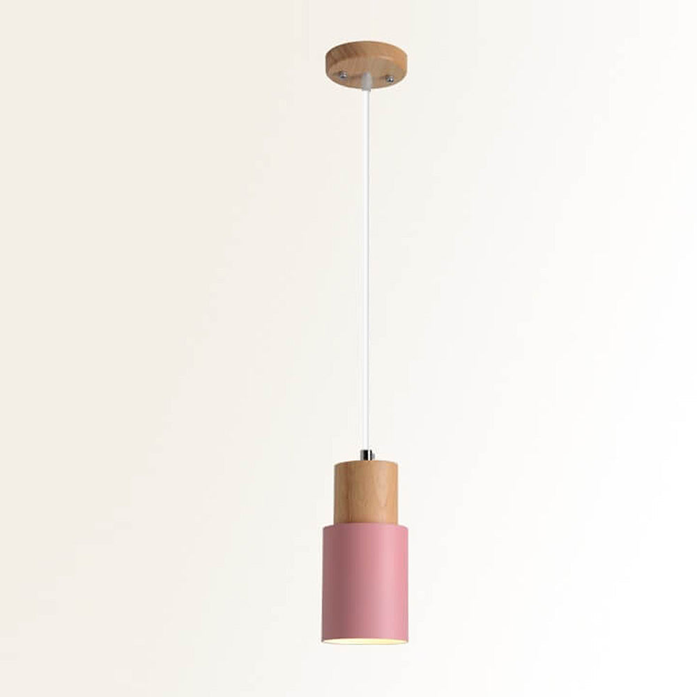 Otis | Cilinder Hanglamp – Metaal & Hout – Modern Design