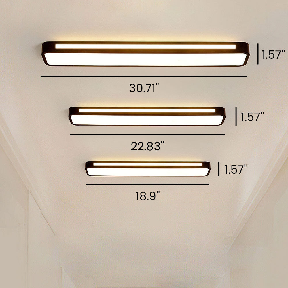 Rettango | Ultra-slanke LED Plafondlamp – Minimalistisch Rechthoekig Design van IJzer & Acryl