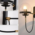 Lanza | Retro Wandlamp met Glazen Bol