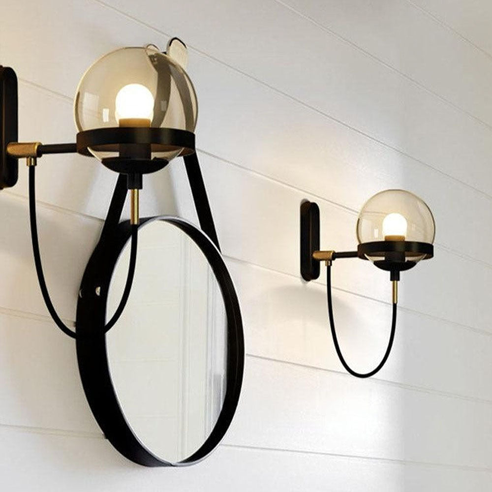 Lanza | Retro Wandlamp met Glazen Bol