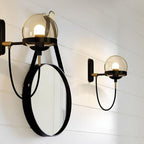 Lanza | Retro Wandlamp met Glazen Bol