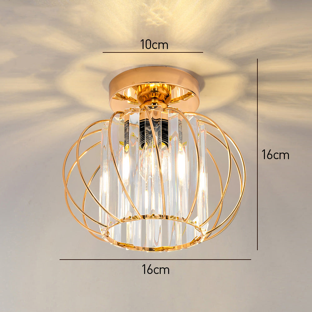 LuceDorata | Plafondlamp met Glas & Metaal – Zwart of Goud – Modern Design