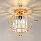 LuceDorata | Plafondlamp met Glas & Metaal – Zwart of Goud – Modern Design