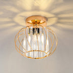 LuceDorata | Plafondlamp met Glas & Metaal – Zwart of Goud – Modern Design