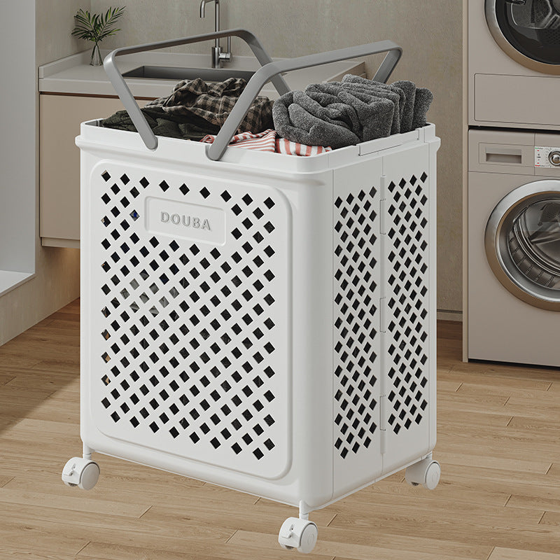 Smidig | Opvouwbare Wasmand met Wieltjes – Ruimtebesparend & Mobiel Design