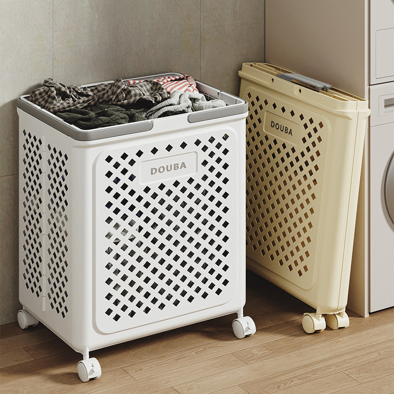 Smidig | Opvouwbare Wasmand met Wieltjes – Ruimtebesparend & Mobiel Design