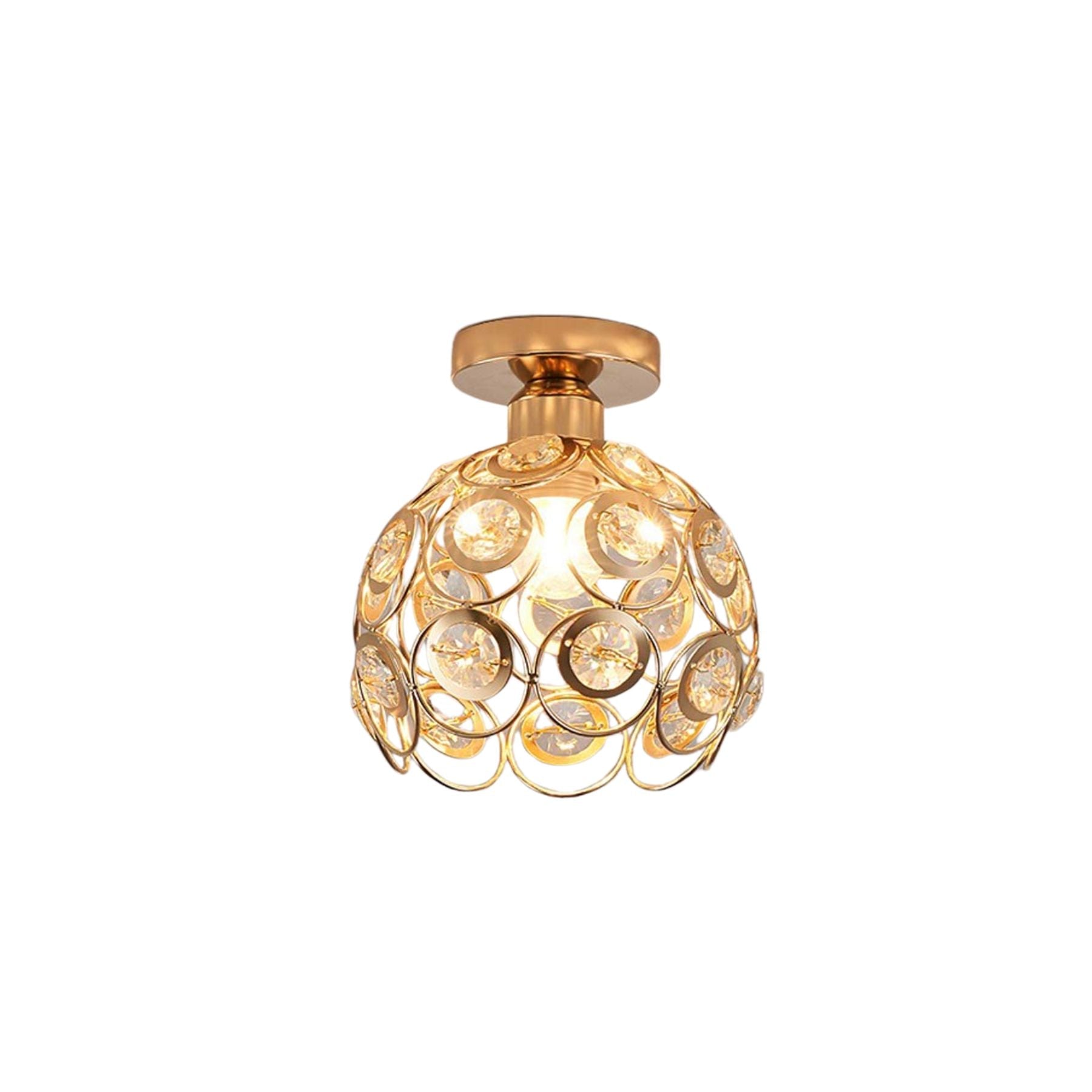 Bijou | Compacte Plafondlamp met Kristallen – Sfeervol Lichtpatroon