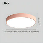 Platte LED Plafondlamp – Kleurrijk Design – Rond | Pastello