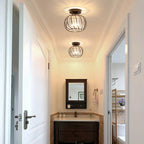 LuceDorata | Plafondlamp met Glas & Metaal – Zwart of Goud – Modern Design