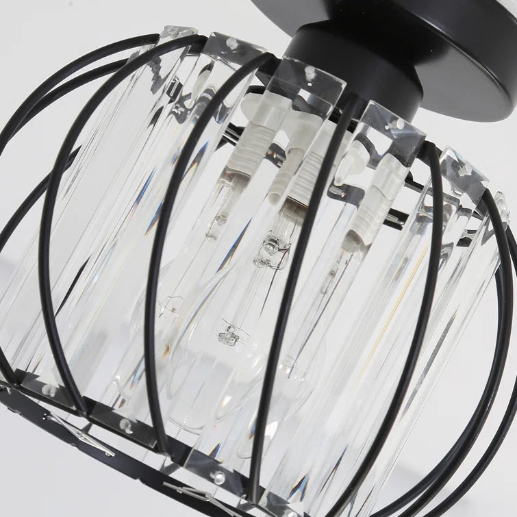 LuceDorata | Plafondlamp met Glas & Metaal – Zwart of Goud – Modern Design