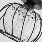 LuceDorata | Plafondlamp met Glas & Metaal – Zwart of Goud – Modern Design