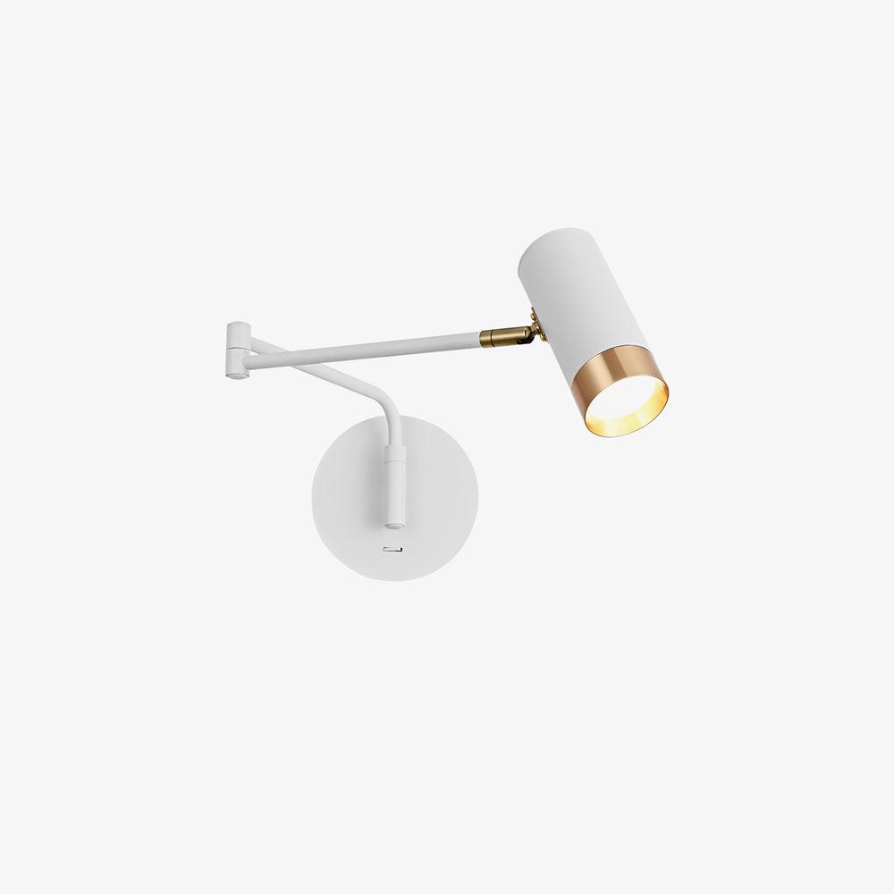 Vittorio | Verstelbare Wandlamp – Metaal met Draaibare Arm – Zwart of Wit met Goud
