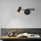 Vittorio | Verstelbare Wandlamp – Metaal met Draaibare Arm – Zwart of Wit met Goud