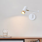 Vittorio | Verstelbare Wandlamp – Metaal met Draaibare Arm – Zwart of Wit met Goud