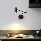 Vittorio | Verstelbare Wandlamp – Metaal met Draaibare Arm – Zwart of Wit met Goud