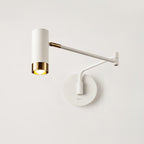 Vittorio | Verstelbare Wandlamp – Metaal met Draaibare Arm – Zwart of Wit met Goud