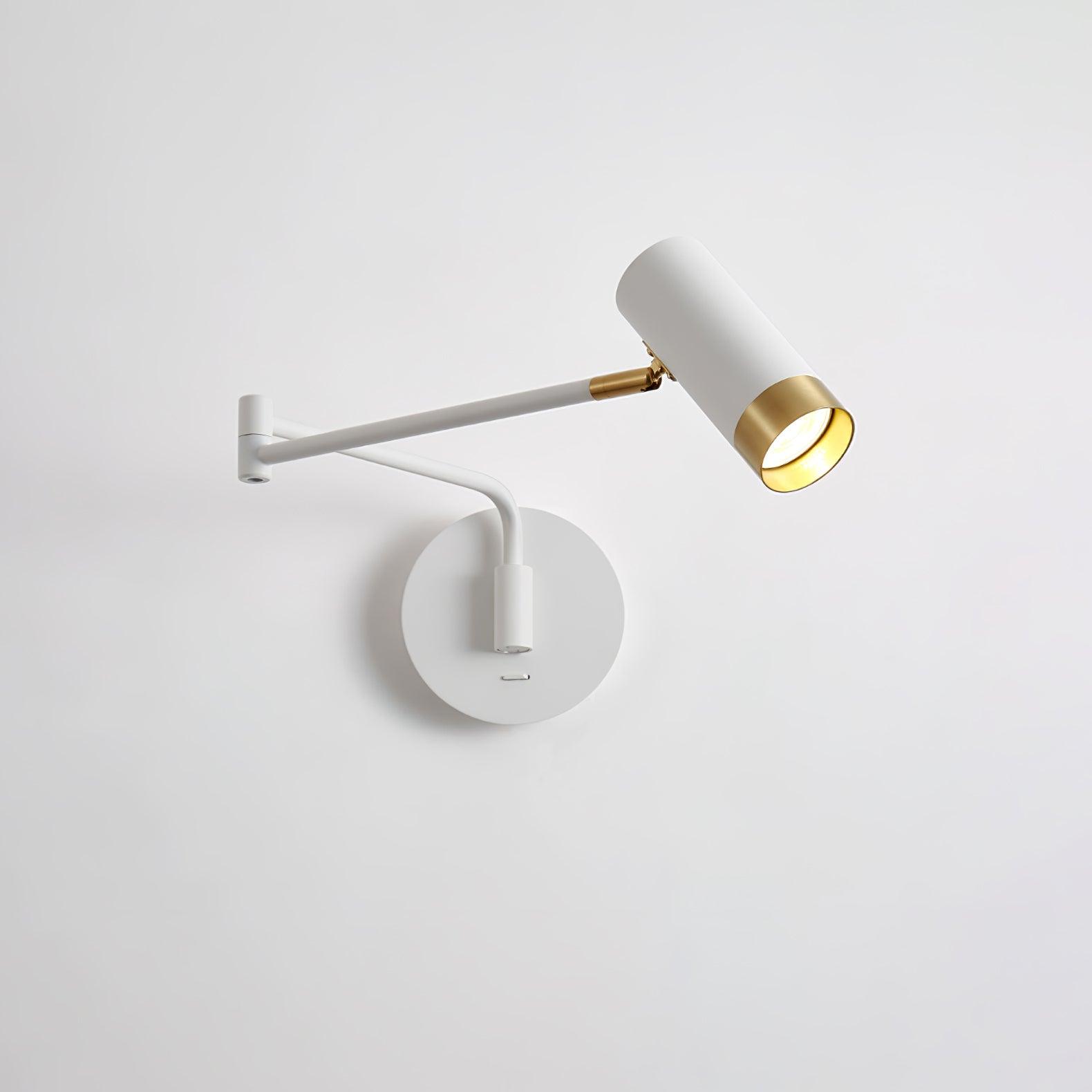Vittorio | Verstelbare Wandlamp – Metaal met Draaibare Arm – Zwart of Wit met Goud