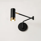 Vittorio | Verstelbare Wandlamp – Metaal met Draaibare Arm – Zwart of Wit met Goud