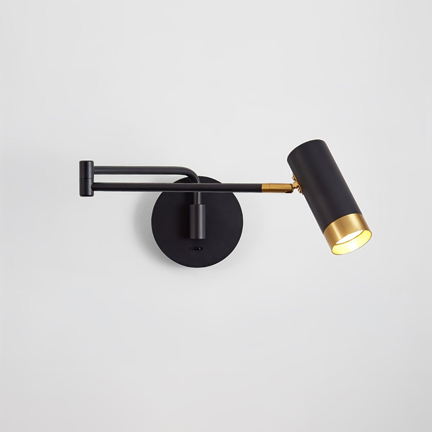 Vittorio | Verstelbare Wandlamp – Metaal met Draaibare Arm – Zwart of Wit met Goud