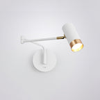 Vittorio | Verstelbare Wandlamp – Metaal met Draaibare Arm – Zwart of Wit met Goud