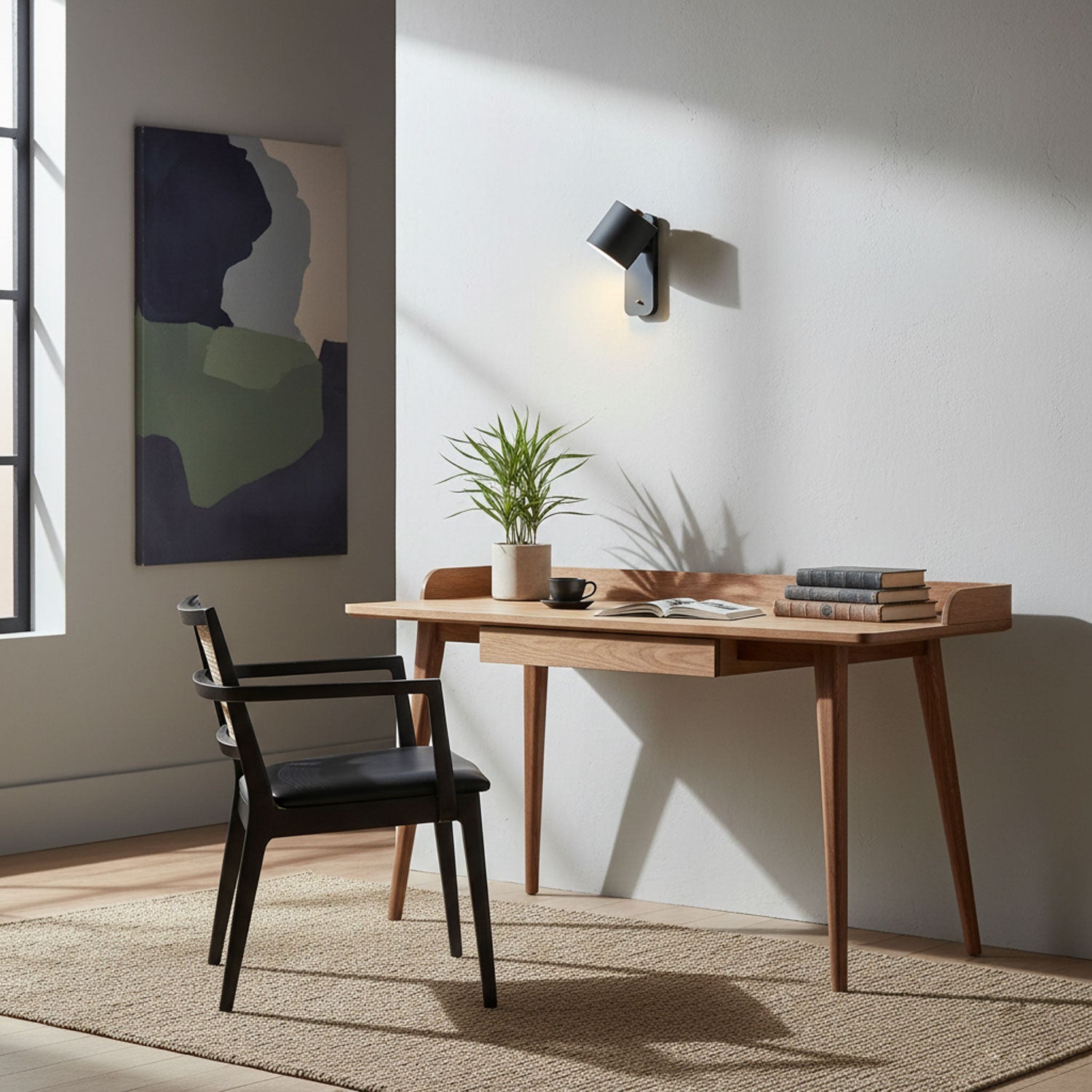 Draaibare Wandlamp – 350° Verstelbaar – Metaal & Hout | Giro Legno