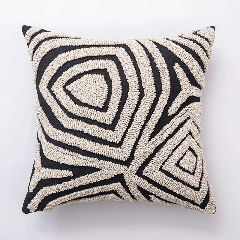 Linia | Moderne Geometrische Tufted Kussenhoes