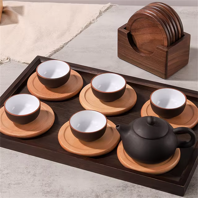Komorebi | Japanse Houten Onderzetter Set