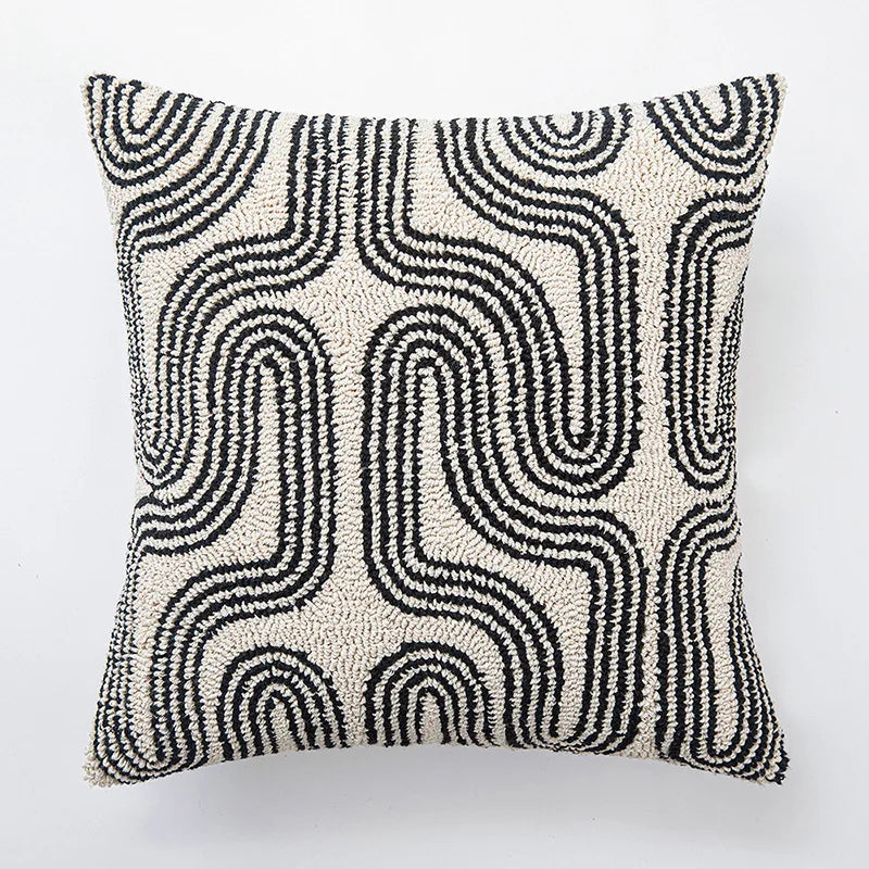 Linia | Moderne Geometrische Tufted Kussenhoes