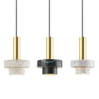 Pillar Marmo | Elegante Marmeren Hanglamp – Natuursteen & Goud – Minimalistisch