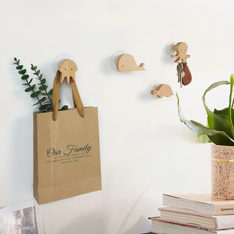 ZooHooks | Speelse Houten Wandhaken met Dierenmotieven