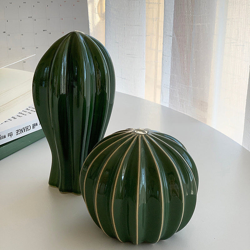 Xavi | Creatieve Keramieken Cactus Ornamenten – Modern Woestijn Design met Glanzend Glazuur