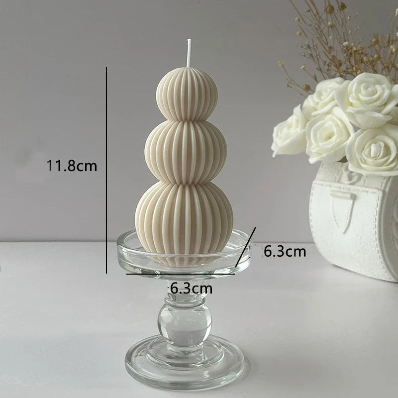 Auralithis | Geometrische Sfeer Geurkaars met Golfontwerp