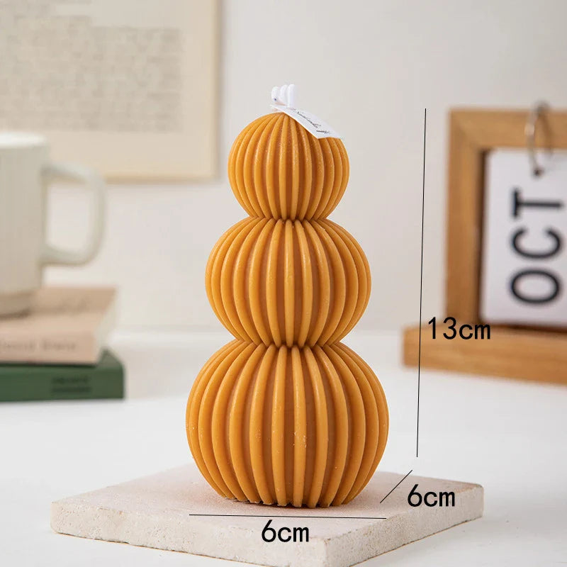 Auralithis | Geometrische Sfeer Geurkaars met Golfontwerp