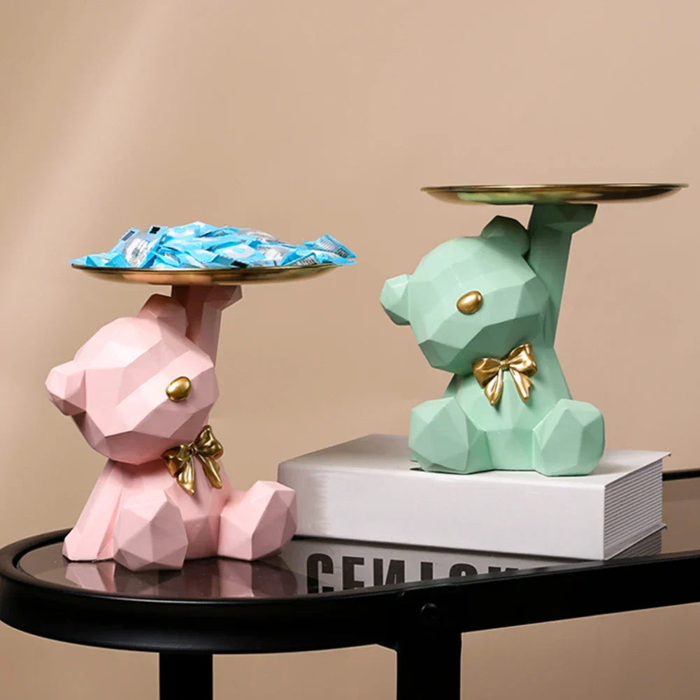Kumagawa | Geometrisch Berenfiguur – Artistiek Sculptuur & Sleutelhouder