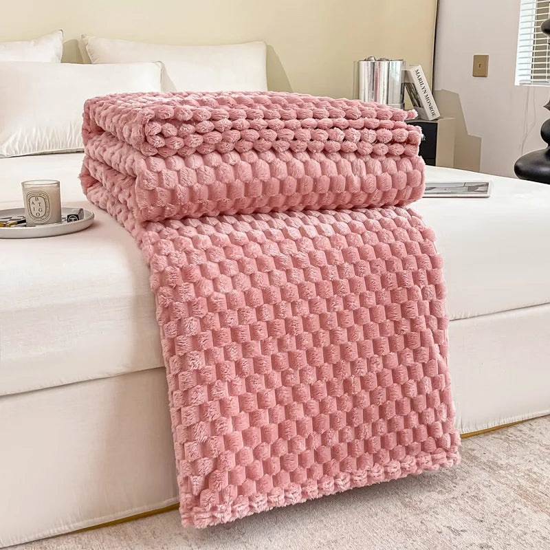 Fleece Plaid – Honingraat Structuur – Extra Zacht | Ruta